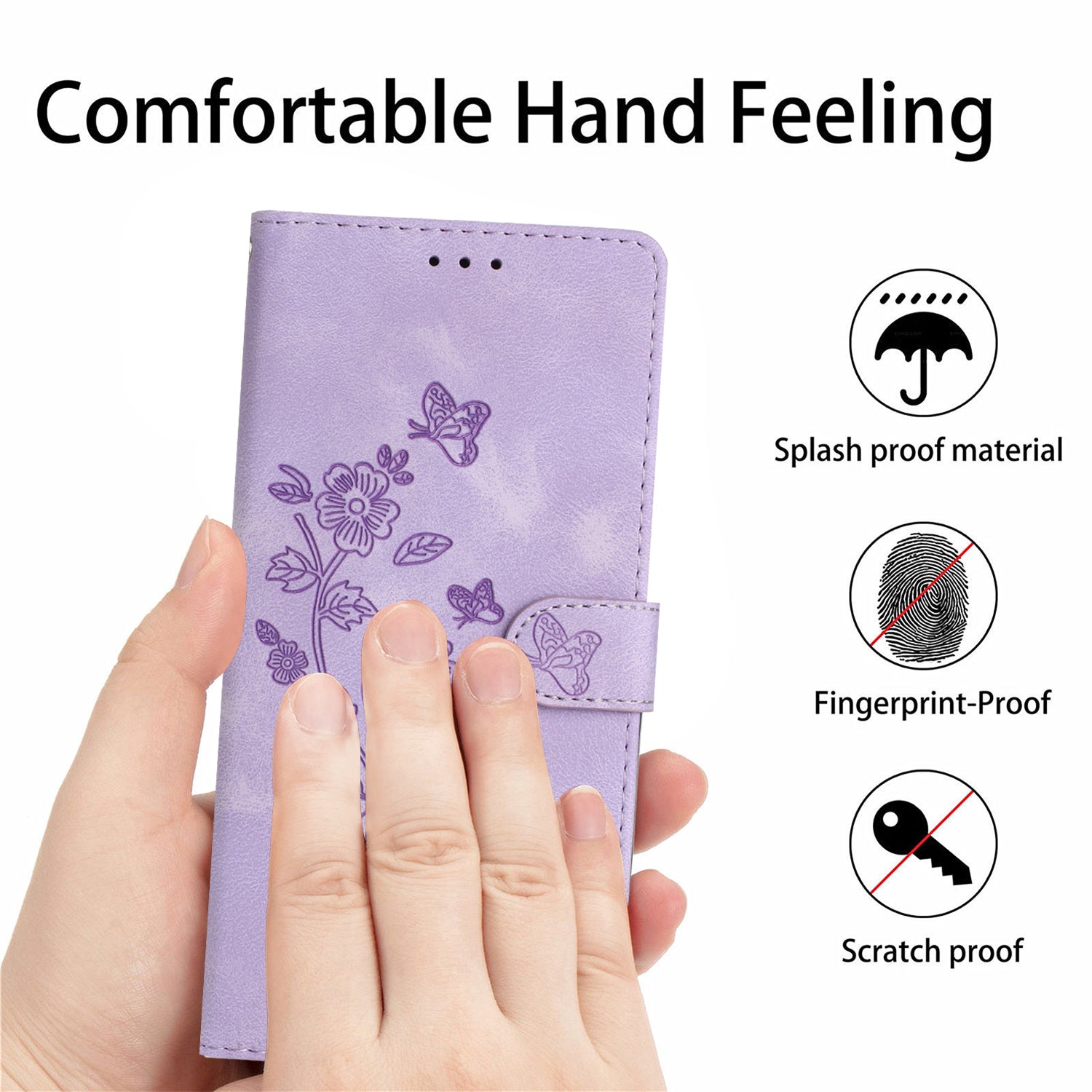 Flower Imprint Wallet Case for iPhone 14 PU Leather + TPU Stand Phone Cover Flower Imprint Wallet Case for iPhone 14 PU Leather + TPU Stand Phone Cover